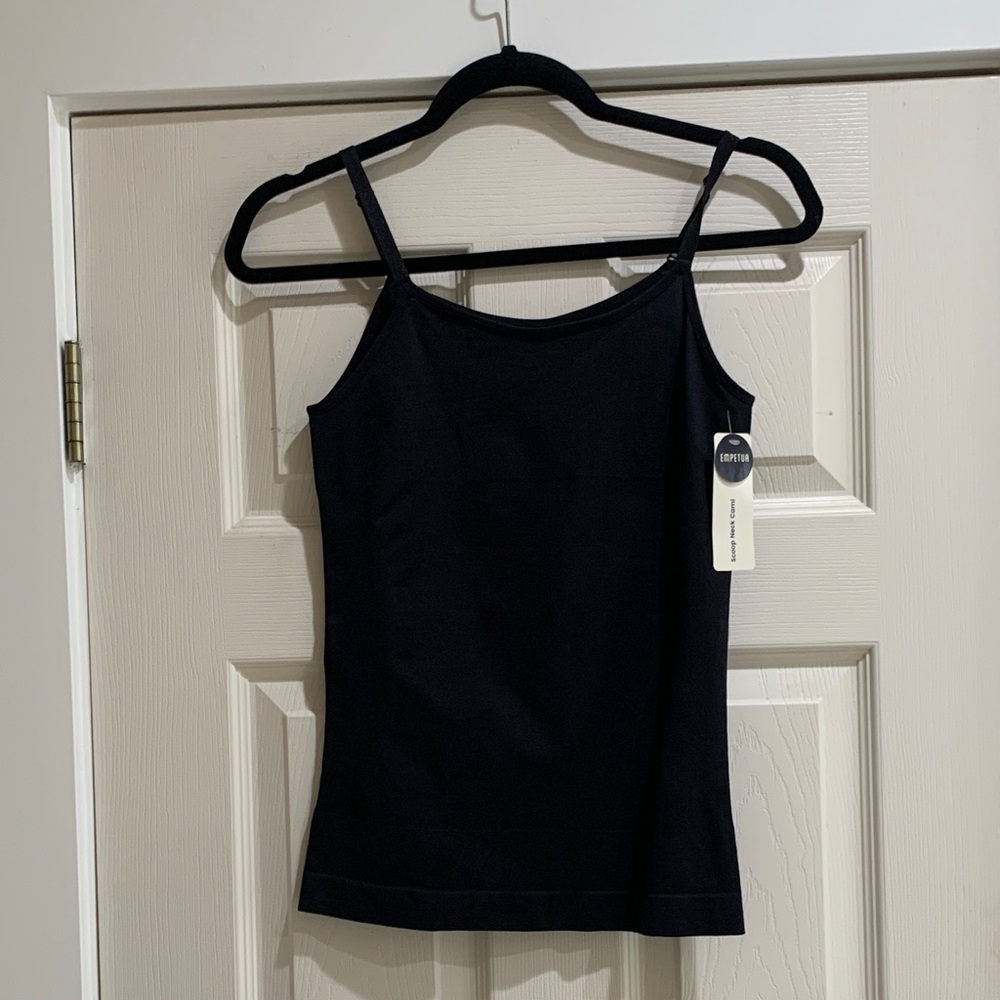 NWT Women’s Empetua Black Scoop Neck Cami Control Shaper w/ Stretch XL